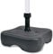 Pied de parasol en plastique noir 14 l, Noir