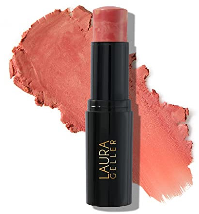 LAURA GELLER NEW YORK Make-up-Stift aus italienischem Marmor | Marmorröte mit cremefarbenem Finish für Wangen, Aprikose Spritz