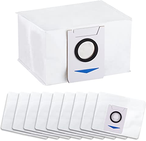 Lot de 10 sacs d'aspirateur pour station d'aspiration Ecovacs Deebot X1 Omni / X1 e Omni / T20 Omni, grande capacité de 3 l, pièces de rechange