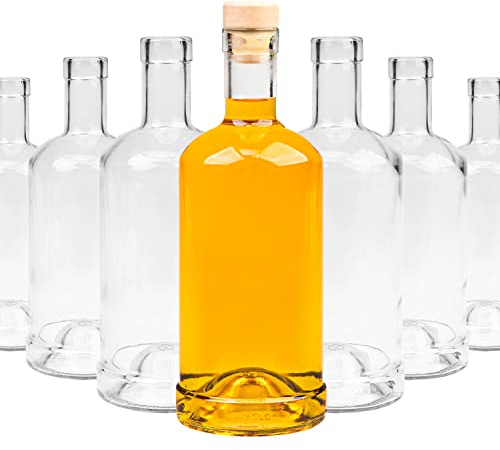 SUPERBUTELKI.PL Bouteilles à remplir 250ml - Bouteilles à liqueur à remplir Bouteilles en verre - Bouteille en verre Bouchons à vis 10x