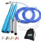 InnoTi Comba CrossTraining Lastrada Hombre y Mujer - Cuerda de Saltar de Alta Velocidad para Boxeo y Fitness - Comba de Aluminio Ligera para Saltos Dobles - Ajustable y con Cable Extra (Azul)