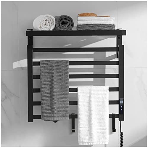 VVLXRIC Porte Serviette Electrique sur Pied, avec Minuterie Et ContrôLe Intelligent De La TempéRature Porte Serviette sur Pied Chauffant, Porte Serviette sur Pied Chauffant,580x485mm