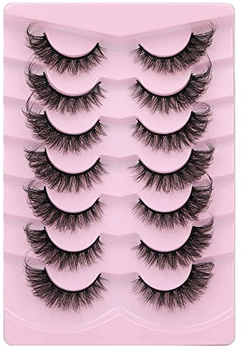 Wimpern Fake Lashes Natural Look Russian Strip Cat Eye 3D Künstliche Falsche Wimpern D Curl Lashes von Lvmixwig