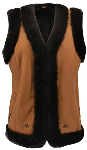 Damen Lammfellweste LOTTI Fellweste Lederweste warm echt Merino Schaffell