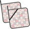 Topflappen mit Rosen, Herzen und Schnürsenkeln, hitzebeständig, für die Küche, zum Kochen, Backen, Ofen, Endschalen und Grillen