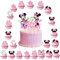 Decoracion Tartas Minnie, Cake Topper Minnie, 25PCS Decoracion Tartas Cumpleaños Minnie, Topper Tarta Cumpleaños, Cupcake Topper, Cumpleaños Cake Decoraciones, para Niños Fiestas