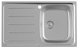 ROCA A874901A01 VICTORIA Fregadero 1 Cubeta Escurridor Izquierda 90 cm Acero Inoxidable