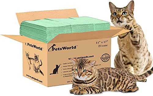 PETSWORLD Multi-Katzen-Pad-Nachfüllpackung für Katzen, Breeze Litter-System, ultra-saugfähig, schnell trocknend, (25 Stück, geruchlos)
