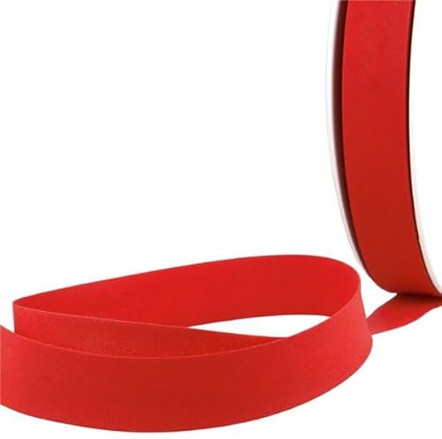MYMERCERIE Schrägband, gefaltet, für alle Textilien, Meterware, hergestellt in Frankreich, Größe 50 mm, Rot