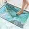 DEXI Badematte rutschfest 43 x 80 cm, Super Absorbierende Badezimmerteppich, schnelltrocknende Badvorleger, Waschbar Duschvorleger für Dusche, Badewannen und Badezimmer, Grün