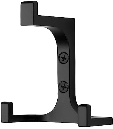 SOTECH Garderobenhaken QUADRATO Höhe: 81 x Breite: 70 mm schwarz matt | Kleiderhaken modern aus Zinkdruckguss stabiler Wandhaken auch für schwere Handtücher