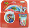 Microwave Safe 5pcs Character Animation 2023 Cartoon Dinner Tableware Set Plate, Bowl, Cup, Fork, Spoon BPA Free re-usable Plastic (Mario)