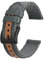 BISONSTRAP Sportliche Nylon Uhrenarmband, Militär Uhrenarmbänder für Herren, 20mm, Grau mit Schwarze Schnalle