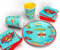 Eco-Friendly Super Hero Themed Kids Birthday Party Kit for 8 Guests - Complete Tableware Set with Plates, Cups, Napkins, and Table Cover - Ultimate Party Supplies and Decorations Package