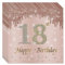 50 Stück Servietten Geburtstag Mädchen Papierservietten Rosa Gold Papier Napkins für Party Hochzeit Deko 33 x 33cm (rosegold 18)