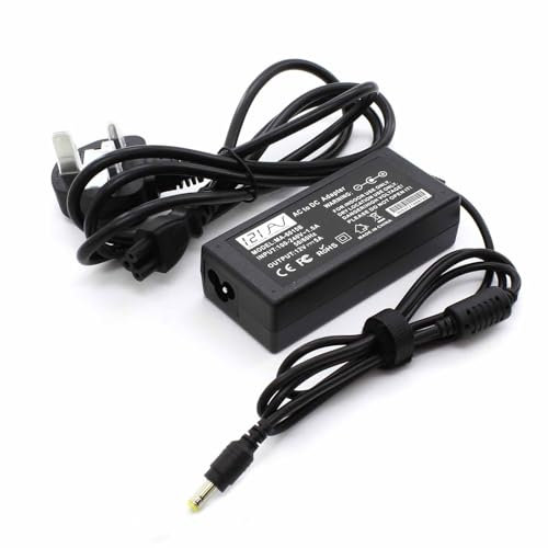 121AV Power Supply Adapator 1 Pin 12V DC 5 AMPS with UK Power Lead 1.5m Compatible with Cello LG Sharp JVC Logik LCD TVs
