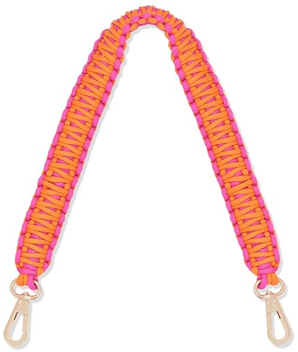 Expatrié Taschengurt zum Wechseln Kurz Pink Orange - Yasmine - Gewebter Tragegurt für Taschen - Handtasche Bauchtasche Umhängetasche - Mehrfarbiger Gurt als Taschenhenkel & Accessoire
