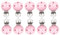 Hitopin Clip pour Sucette, 10 Pièces Pince à Tétine Bois, Clip pour Sucette, Attache Tétine en Bois, Attache Sucette en Bois, pour Attaché Aux Vêtements et Clips, Rose(4.5CM*3CM)