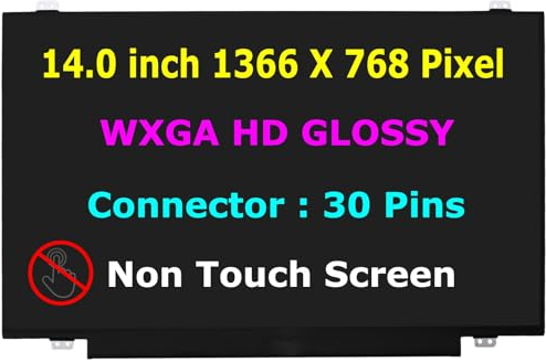 New 14.0'' LED HD Screen Replacement for Panasonic TOUGHBOOK CF-54 Laptop Glossy Display Panel with 30 Pin connector