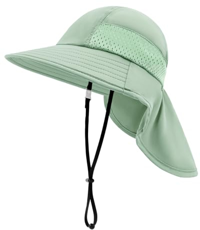SEYUFN Baby Sonnenhut Mädchen Jungen Halskappe Kinderschutz Eimer Hüte Atmungsaktiver Baby Mädchen Strandhut Kleinkind Sommerhut (M(2-6 Jahre), C-Armeegrün)