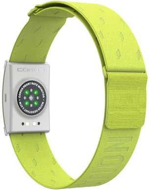 COROS Herzfrequenzmonitor und Pulsmesser, Komfort, einfach zu tragen, automatische Verschleißerkennung, fortschrittlicher Sensor, Bluetooth, 38 Stunden Batterielaufzeit (Lime, Regelmäßig)
