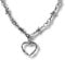 Generic Silver Gothic Barbed Wire Heart Necklace