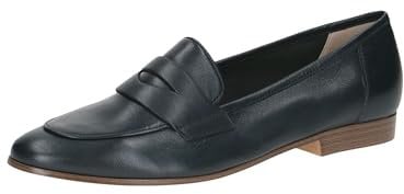 CAPRICE Damen Slipper aus Leder Elegant, Blau (Ocean Nappa), 40 EU