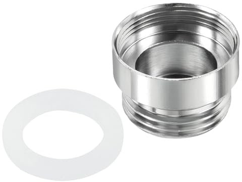 Unifizz G1/2 maschio a M22* 1.0 femmina adattatore rubinetto, aeratore cromato raccordo raccordo per tubo da giardino filtro acqua, argento