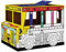 BANKERS BOX Colour-In School Bus Cardboard Playhouse für Kinder (114,3 x 78,74 x 83,82cm) - Craft Activity mit Türen & Sonnendach - Einfache Montage - FSC Zertifiziert, 100% recycelbar - Alter 3+