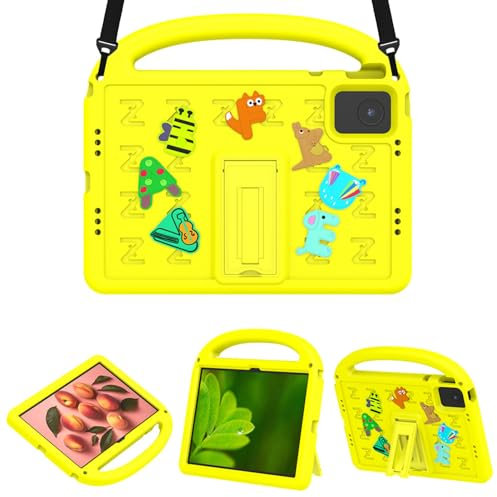 EspZanthic Cover Custodia per Lenovo Tab M11 Tablet 11 Pollici 2024 Leggera Resistente Antiurto in EVA con Maniglia/Supporto/Tracolla, Giallo