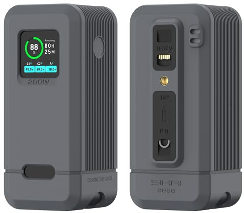 Silicone Case for Anker Power Bank 20000mAh 200w with 1/4-inch nut Hole, TF/Sim Card, Card Pin Storage Slot for Anker 200W Power Bank Skin-Friendly Anti-Lost Protective Case, Gray