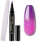 Temperaturwechsel Nagellackstift - 3 in 1 UV Gel Nail Art Pen mit Farbwechsel-Effekt, One Step Nagel Gel Bleistift UV LED Gel Nail Polish für Frauen, DIY Nageldesign zu Hause Maniküre (Rosa-Lila)