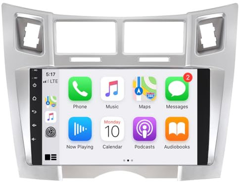 ACAVICA Autoradio Android 14 2+64GB per Toyota Yaris XP90 2005-2010 - Carplay Wireless, Android Auto, Bluetooth 5.0, GPS, WiFi, DSP, Split Screen - 9 Touchscreen Auto Stereo Display Multimediale