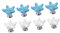 jojofuny 2 Sätze Handhaben Cabinet Knobs Door Handle Schrankgriffe Blaue Knöpfe Retro-knöpfe Tür Korb Kommodengriffe Schrank Haltegriff Schrankknopf Kleiderschrankgriff Keramik 8 Stück * 2