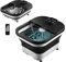Spa pour les pieds TZS First Austria | Pliable | Rouleaux de massage motorisés | Chauffage 35-48 °C | Supports de stabilité | Affichage LED | Télécommande | Noir
