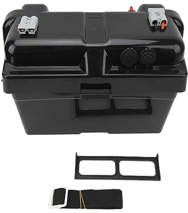 Brilluxa Battery Box, Power Center, 12V Box with Dual USB Socket, Quick Connect Terminal for RV SUV ATV, Marine Battery Voltage Indicator