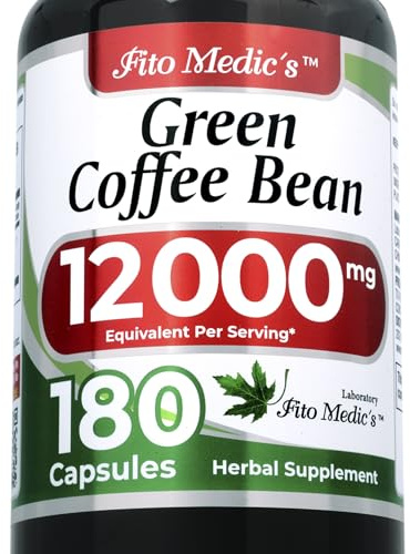 FITO MEDIC'S Lab | Green Coffee Bean Extract | Green Coffee Beans | 180 Capsules