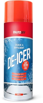 Lizzy De-Icer Spray 500ml Fast Acting Ice Melter to -15°C, Clears Car Windscreens & Windows, Helps Free Frozen Door Locks, Winter Car Care Essential (500ml (Pack of 01))