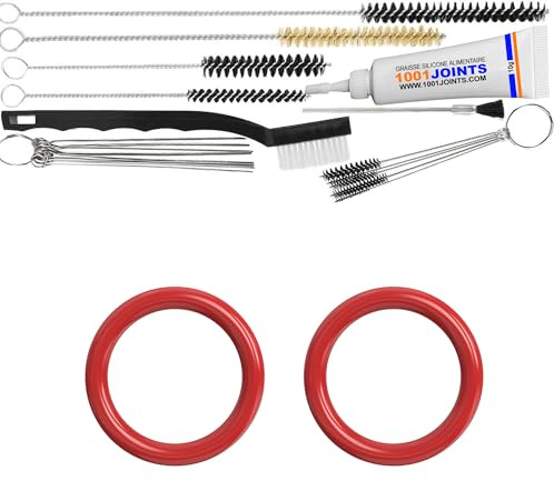 KIT 2 JOINTS 16MM ENTRETIEN CENTRALE VAPEUR BOUCHON RÉSERVOIR | FER A REPASSER REMPLACEMENT COMPATIBLE AVEC TEFAL LAURASTAR STEAMAX OPTIMI MAGIC ETC… (BROSSE) (BROSSE XXL)
