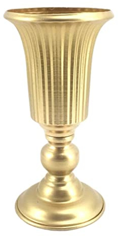 KinderCoring Metal Statue Vase,Modern Desktop Retro Vine Plant Flower Pot Planter Arrangement Home Living Room, Gold