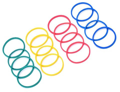 TEMPNAP 200pcs Assorted Colour Rubber Bands Large Size Elastic Stretchable Rubber Rings Flexible Machine Accessories for Needle and Machine Use