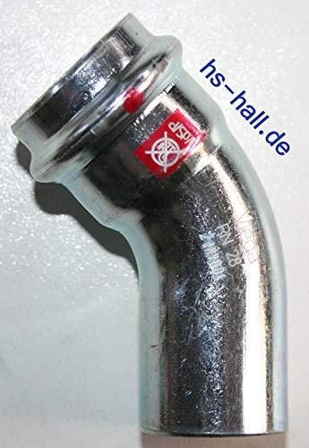 Viega Prestabo gebogene 1126.1 – 45 ° 1126.1 Durchmesser 18 mm Stahl