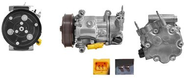 VAN WEZEL 0900K255 Compresseur de clim SD6C12 PAG 46 R134a Compatible avec PEUGEOT 207 3/5 portes WA, WC 208 I 3/5 portes CA, CC 308 I 3/5 portes 4A, 4C 307 3/5 portes 3A/C, CITROËN Berlingo II B9