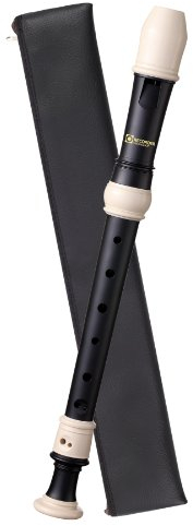 Recorder Workshop 604BMB Enregistreur pour basse Descant Black with White Trim