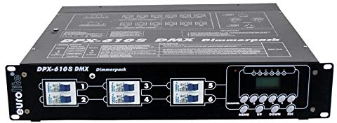 EUROLITE DPX-610 S DMX Dimmerpack | 6 x10A-Dimmer für DMX und analoge Signale mit Schutzkontakt-Ausgangsdosen