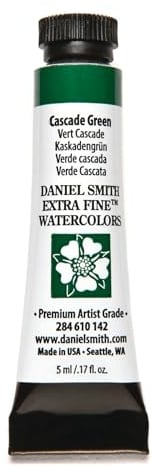 Daniel Smith 284610142 Extra Fine Watercolors Tube, 5ml, Cascade Green, 0.17 Fl Oz (Pack of 1)