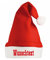 Smart personalisierte Nikolausmütze,Weihnachtsmann, Zipfelmütze mit DEINEM EIGENEN Text (Rot)
