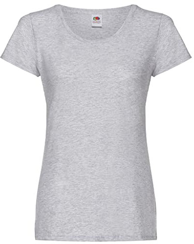 Fruit of the Loom Womens/Ladies Short Sleeve Lady-Fit Original T-Shirt (M) (Heather Grey)