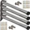 Stahlia 4 x Edelstahl Tischfuß Ø60 mm Tischbeine Möbelfuß |Höhe 870 mm|höhenverstellbar + 30 mm|inkl. Befestigungsmaterial |Tischfuss Verstellfuß Möbel Fuß Füße |