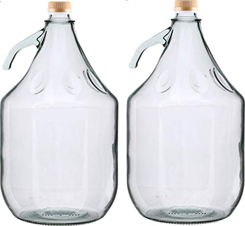 Unbekannt 2 STÜCK 5L Gärballon mit SCHRAUBVERSCHLUSS Flasche Glasballon Weinballon Glasflasche